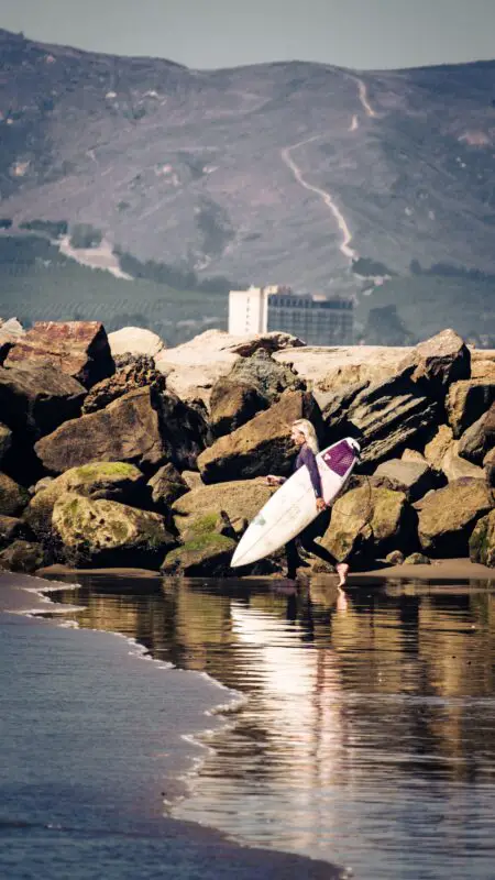 surfer in ventura beach california