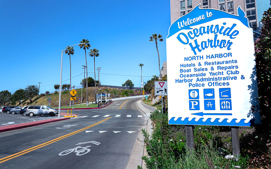 Oceanside Harbor Parking Lot Sign