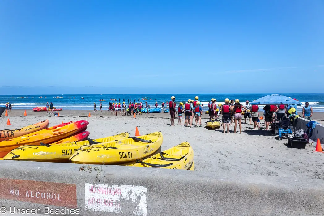 People Kayaking in La Jolla Shores Beach-min