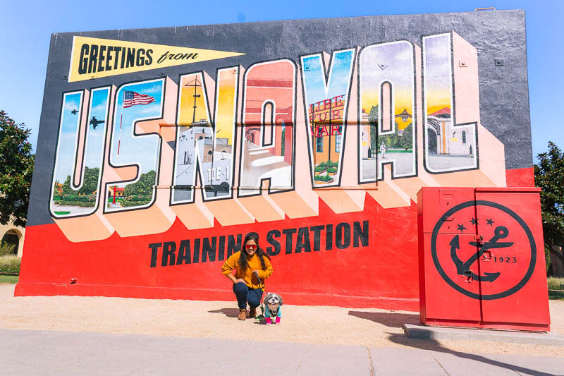 Jeanette-posing-with-Tutu-at-Liberty-Station