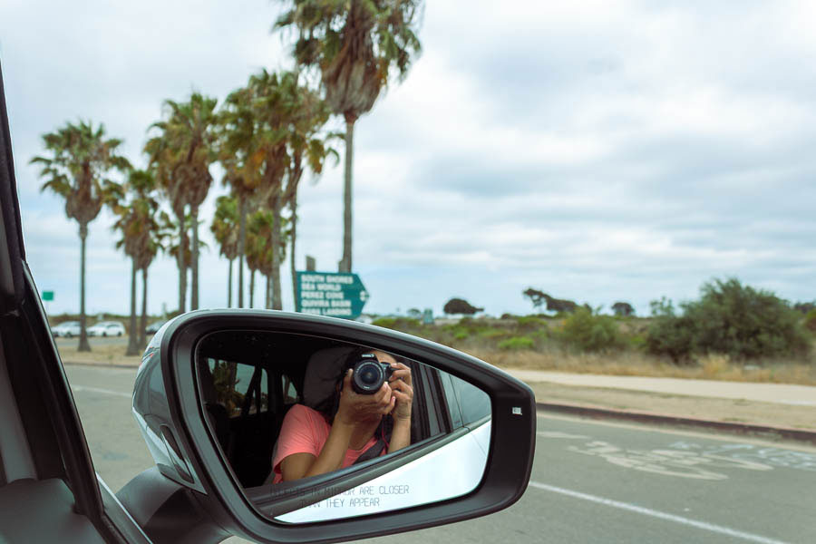Jess-Taking-Selfie-of-Cannon-Self-at-Mission-Bay-in-Car